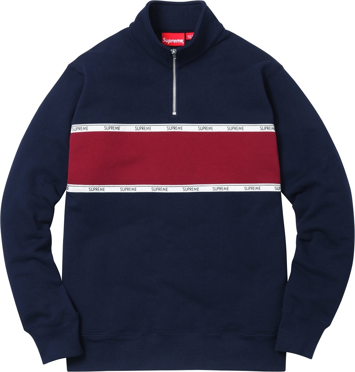 Logo Tape Stripe Half Zip Sweat view 2